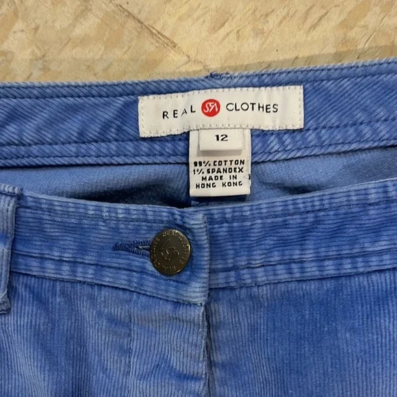 Saks Real Clothes corduroy jeans/ cornflower blue - Picture 2 of 3